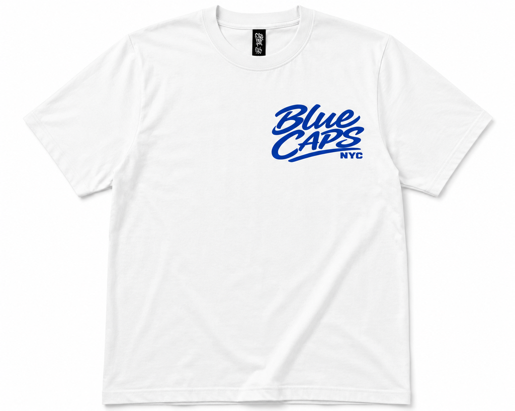 BLUE CAPS TEE - WHITE