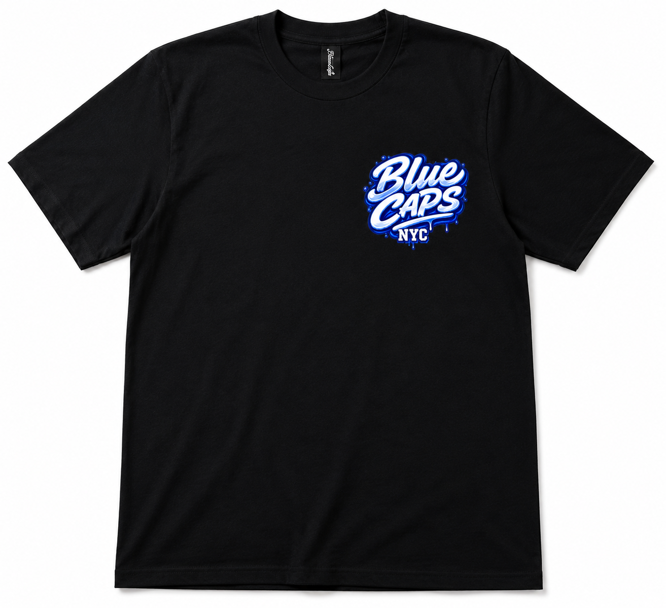 BLUE CAPS TEE - BLACK